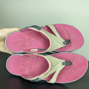 Merrell Women's Azura Air Cushion Flip Flop Sandals Wild Dove Pink Beige